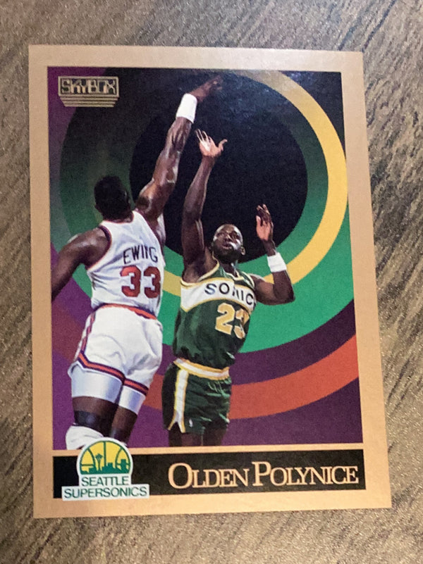 Olden Polynice Seattle SuperSonics NBA 1990-91 SkyBox 272 