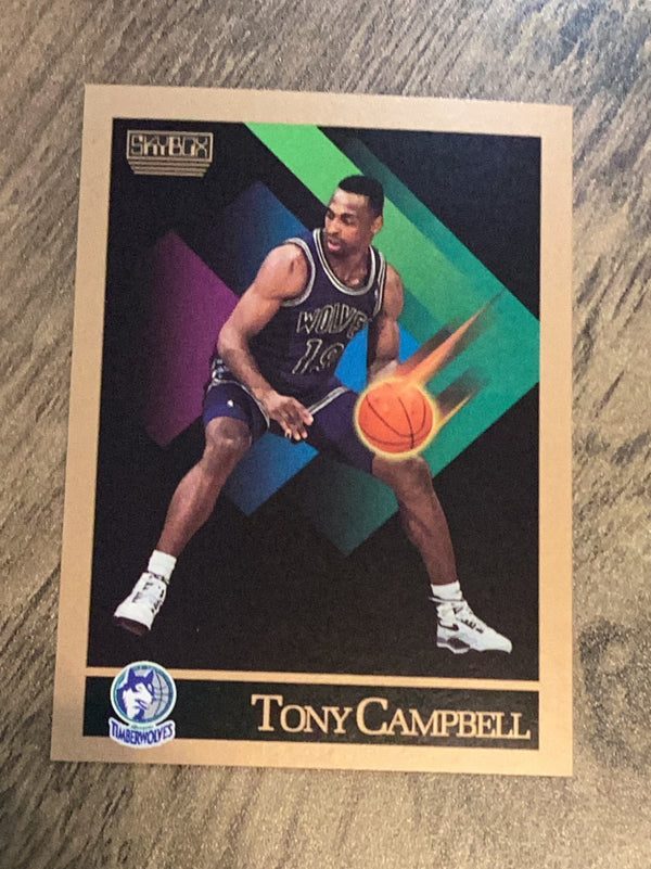 Tony Campbell Minnesota Timberwolves NBA 1990-91 SkyBox 168 