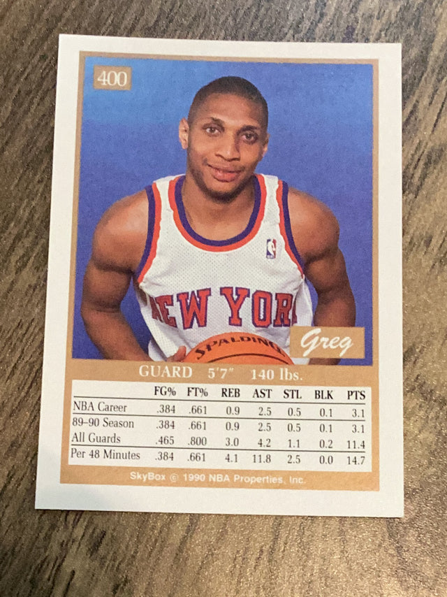 Greg Grant New York Knicks NBA 1990-91 SkyBox 400 Skybox