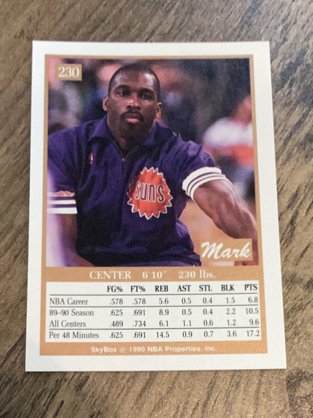 Mark West Phoenix Suns NBA 1990-91 SkyBox 230 Skybox