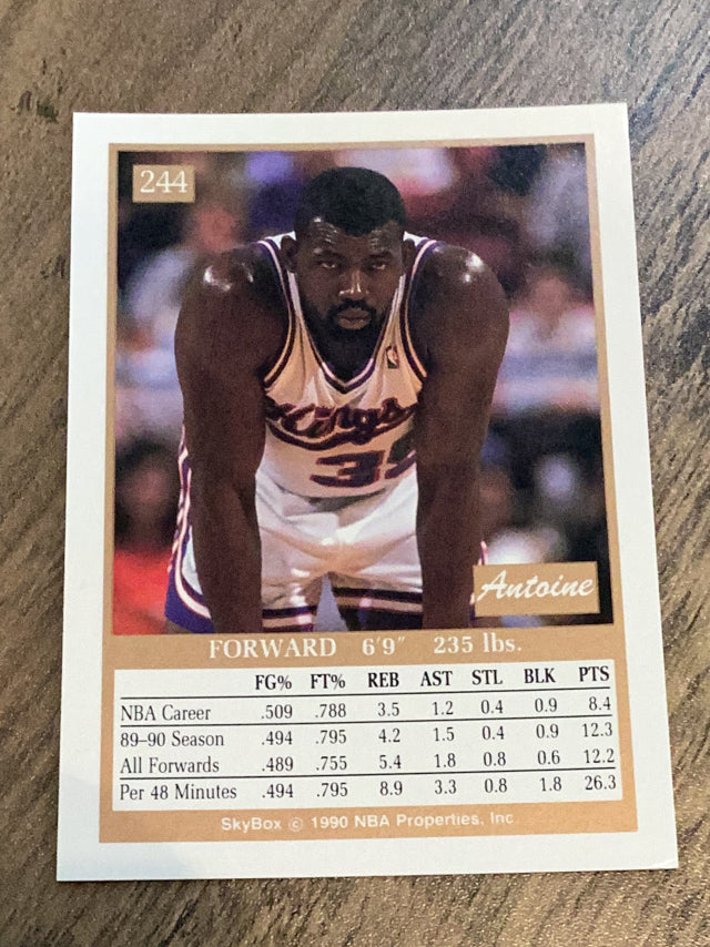 Antoine Carr Sacramento Kings NBA 1990-91 SkyBox 244a SP Skybox