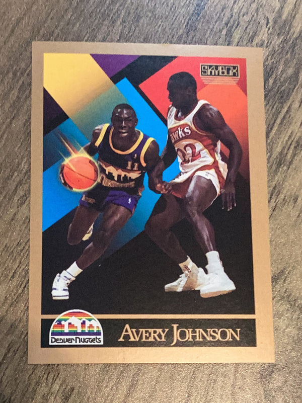 Avery Johnson Denver Nuggets NBA 1990-91 SkyBox 380 RC