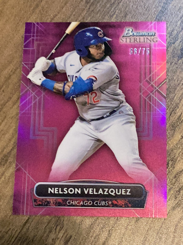 Nelson Velazquez Chicago Cubs MLB 2022 Bowman Sterling BSP-64 