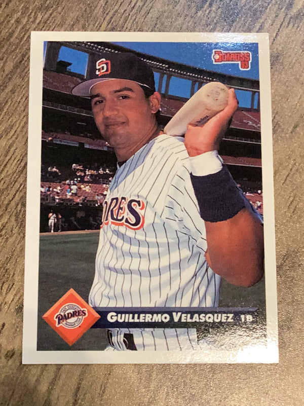 Guillermo Velasquez San Diego Padres MLB 1993 Donruss 312 
