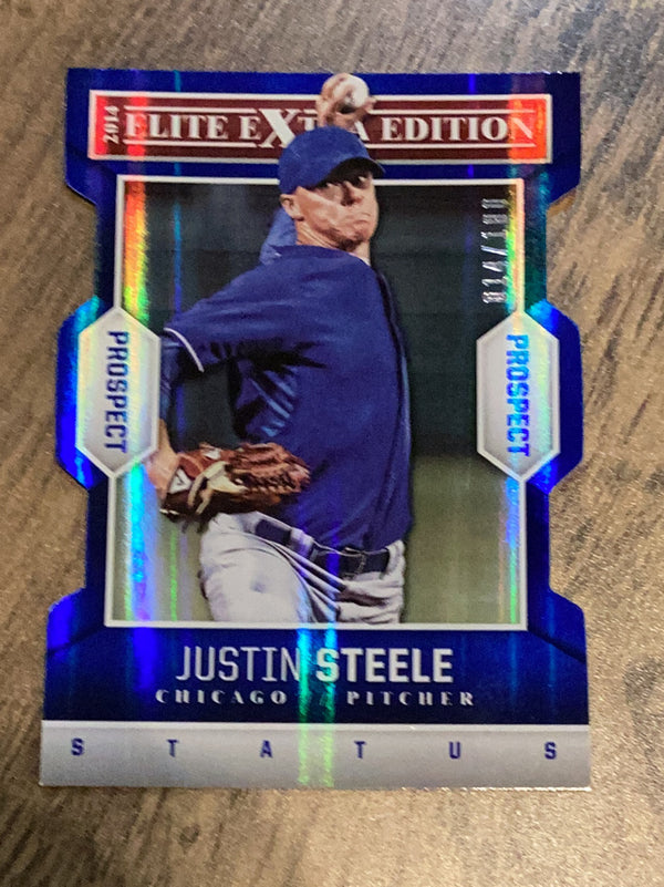 Justin Steele Chicago Cubs MLB 2014 Panini Elite Extra Edition - Prospects Status Blue 64 SN100
