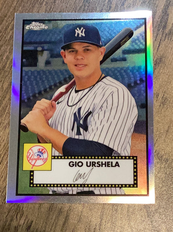 Gio Urshela New York Yankees MLB 2021 Topps Chrome Platinum Anniversary: Prism Refractor 402 