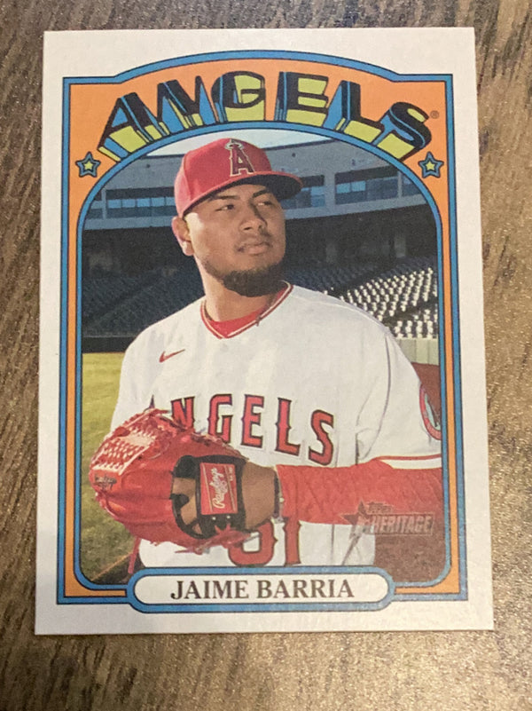 Jaime Barria Los Angeles Angels MLB 2021 Topps Heritage 219 