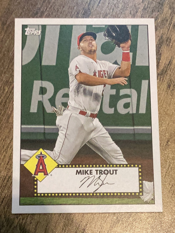 Mike Trout Los Angeles Angels MLB 2021 Topps - 1952 Topps Redux T52-27 