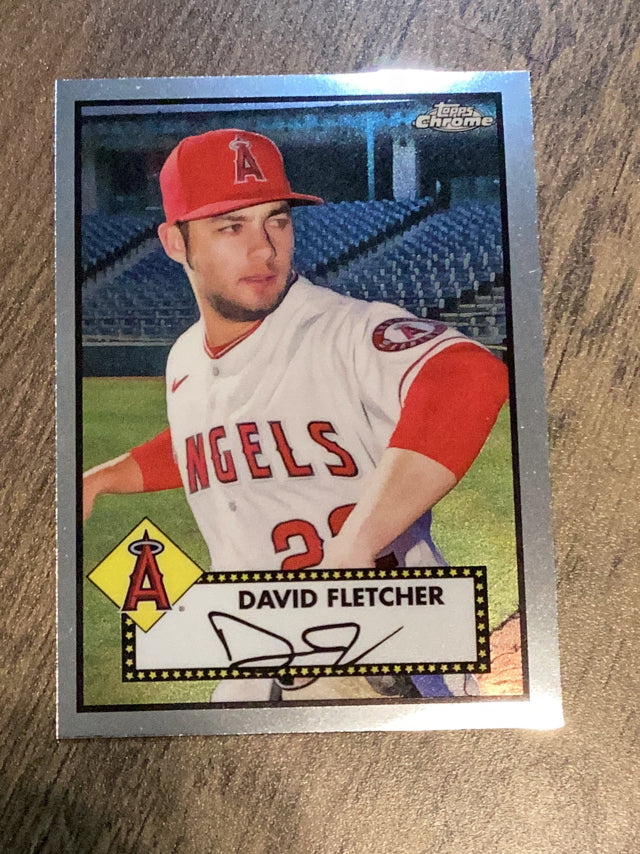 David Fletcher Los Angeles Angels MLB 2021 Topps Chrome Platinum Anniversary 366 