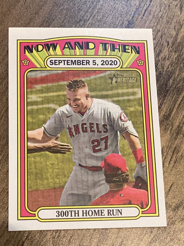Mike Trout Los Angeles Angels MLB 2021 Topps Heritage - Now And Then NT-12 
