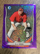 C.J. Cron Los Angeles Angels MLB 2014 Bowman - Chrome Bowman Scout Top 5 Mini Purple Refractors BM-A1 SN99