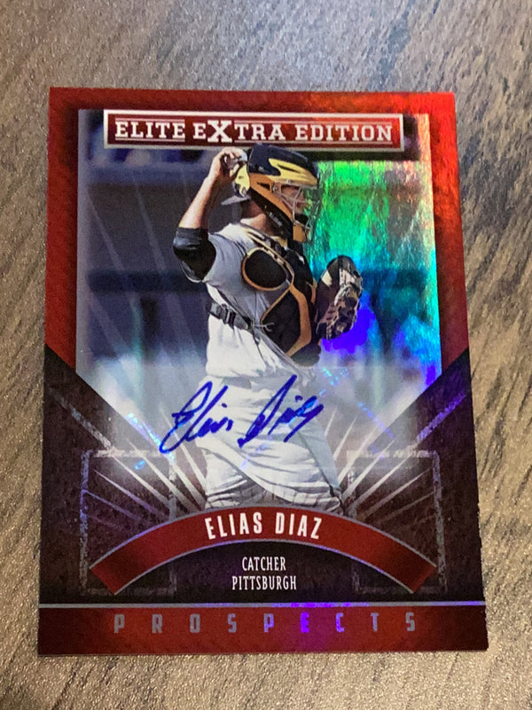Elias Diaz Pittsburgh Pirates MLB 2015 Panini Elite Extra Edition - Autographed Prospects 128 AU