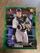 Brian Serven Colorado Rockies MLB 2016 Bowman Draft - Green Border BD-14 SN99