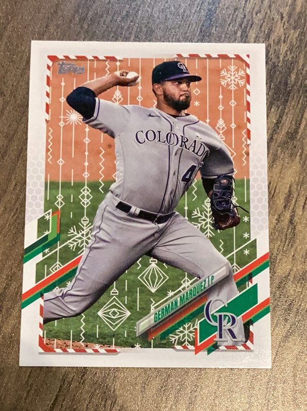 German Marquez Colorado Rockies MLB 2021 Topps Holiday HW137 