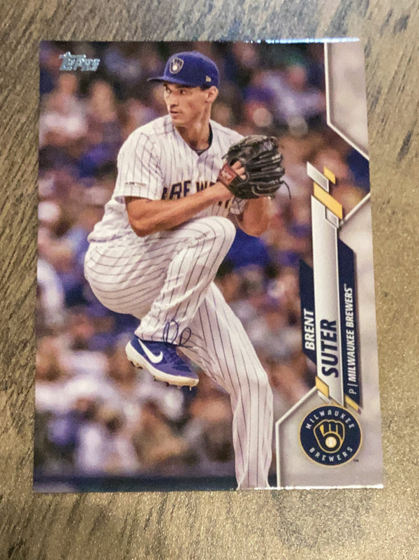 Brent Suter Milwaukee Brewers MLB 2020 Topps - Advanced Stat 477 SN300