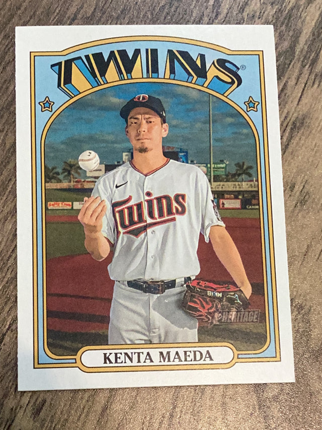 Kenta Maeda Minnesota Twins MLB 2021 Topps Heritage 204 