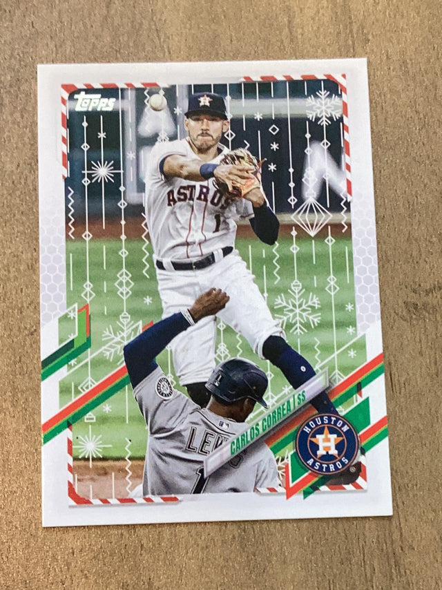 Carlos Correa Houston Astros MLB 2021 Topps Holiday HW8 