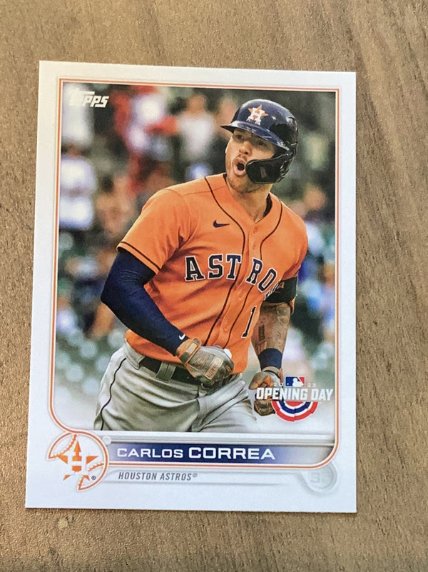 Carlos Correa Houston Astros MLB 2022 Topps Opening Day 37 