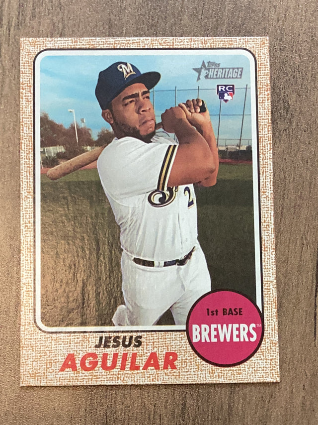 Jesus Aguilar Milwaukee Brewers MLB 2017 Topps Heritage 558 