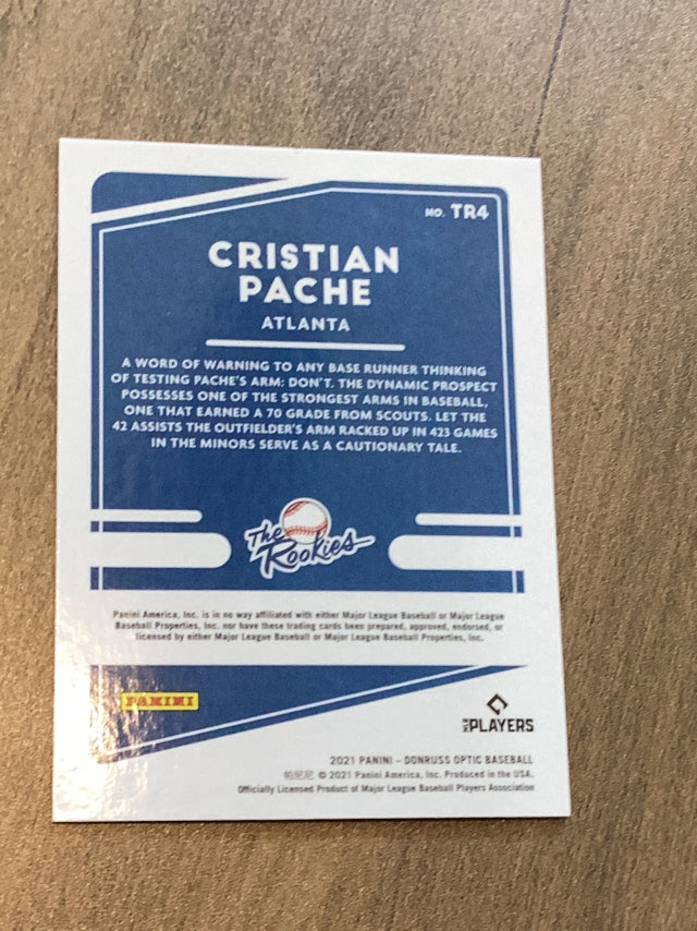 Cristian Pache Atlanta Braves MLB 2021 Donruss Optic - The Rookies TR4 Donruss