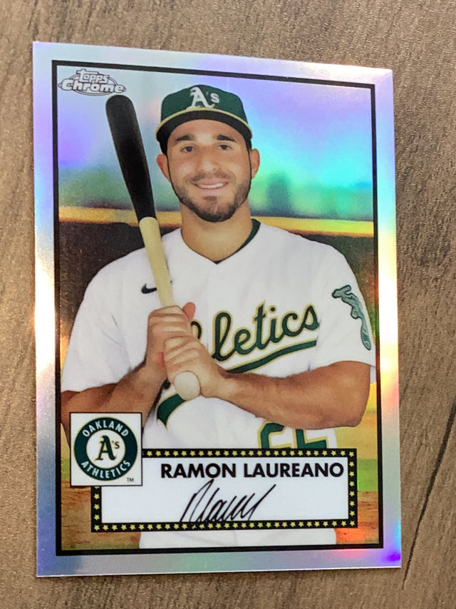 Ramon Laureano Oakland Athletics MLB 2021 Topps Chrome Platinum Anniversary: Prism Refractor 365 