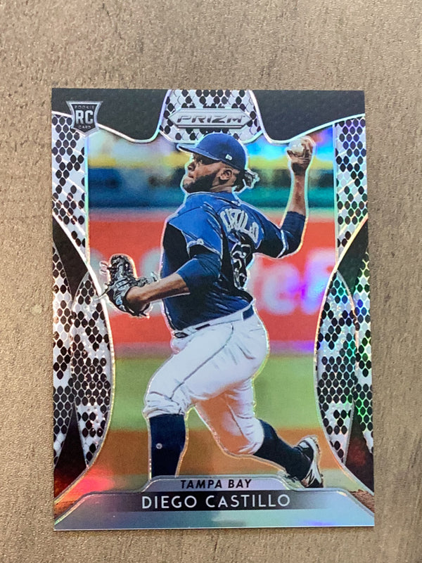 Diego Castillo Tampa Bay Rays MLB 2019 Panini Prizm - Snake Skin 240 SN50