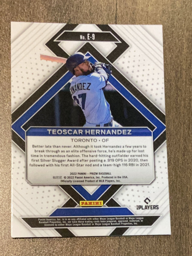 Teoscar Hernandez Toronto Blue Jays MLB 2022 Panini Prizm: Emergent E-9 Panini