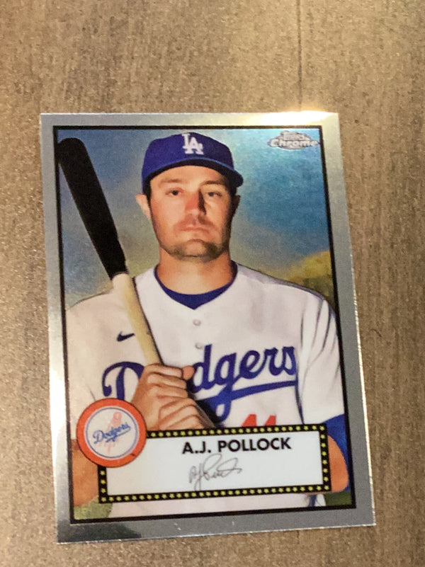A.J. Pollock Los Angeles Dodgers MLB 2021 Topps Chrome Platinum Anniversary 472 