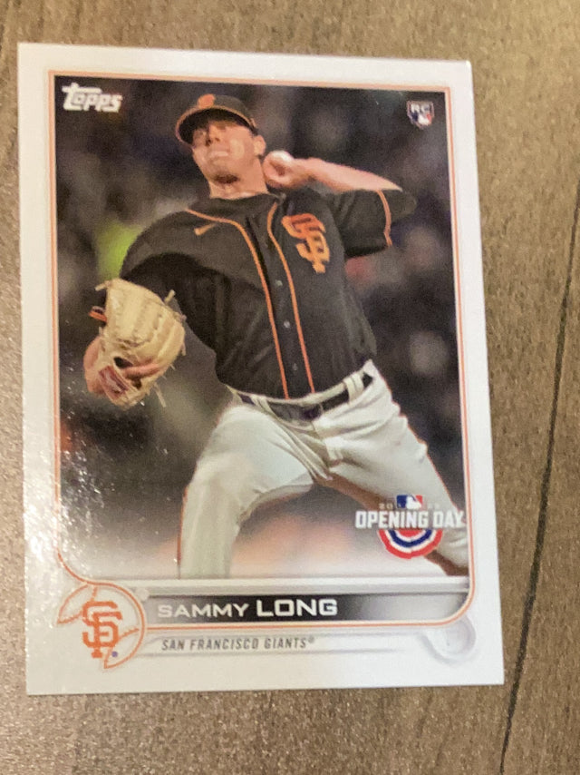 Sammy Long San Francisco Giants MLB 2022 Topps Opening Day 156 RC