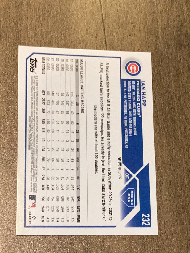 Ian Happ Chicago Cubs MLB 2023 Topps 232 Topps