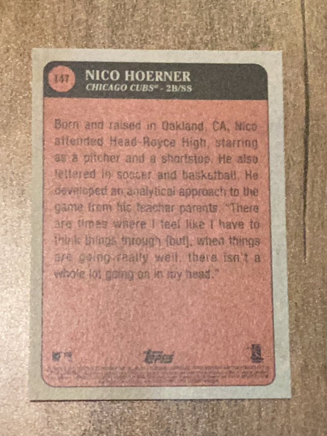 Nico Hoerner Chicago Cubs MLB 2021 Topps Heritage 147 BP Topps