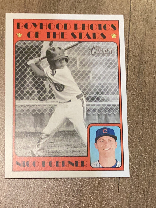 Nico Hoerner Chicago Cubs MLB 2021 Topps Heritage 147 BP