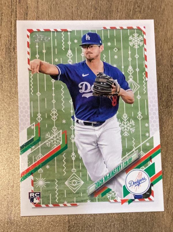 Zach McKinstry Los Angeles Dodgers MLB 2021 Topps Holiday HW42 RC