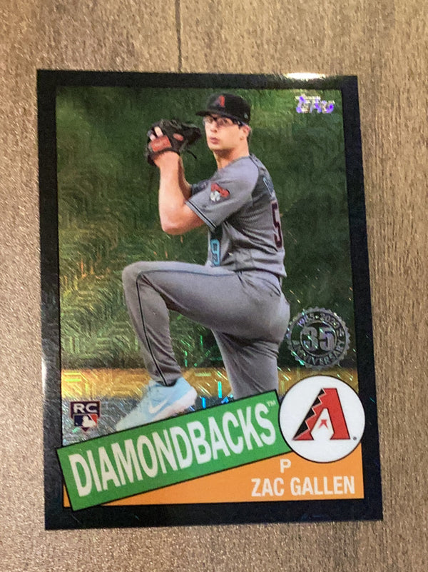Zac Gallen Arizona Diamondbacks MLB 2020 Topps Update - 1985 Topps Chrome Silver Pack Green CPC-28 SN99