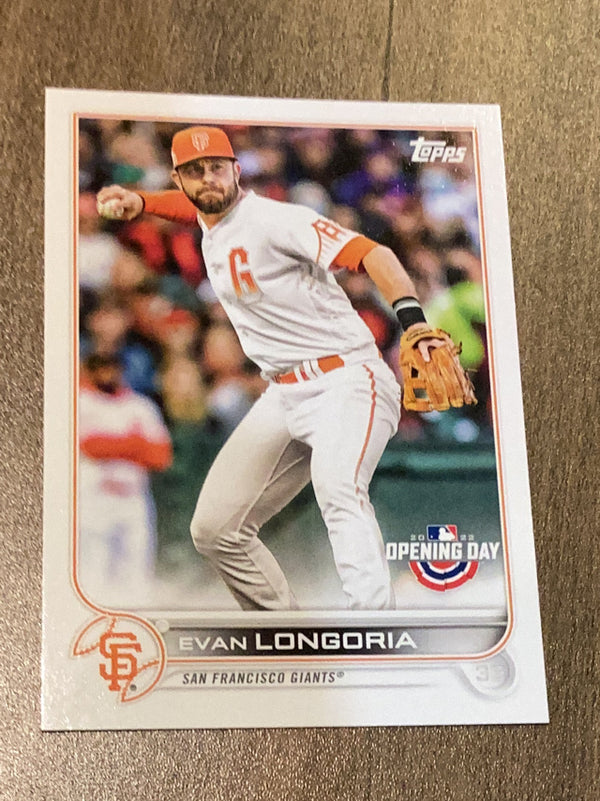 Evan Longoria San Francisco Giants MLB 2022 Topps Opening Day 8 