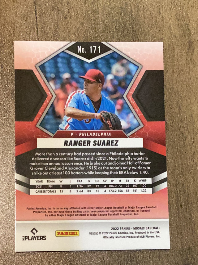 Ranger Suarez Philadelphia Phillies MLB 2022 Panini Mosaic 171 Panini