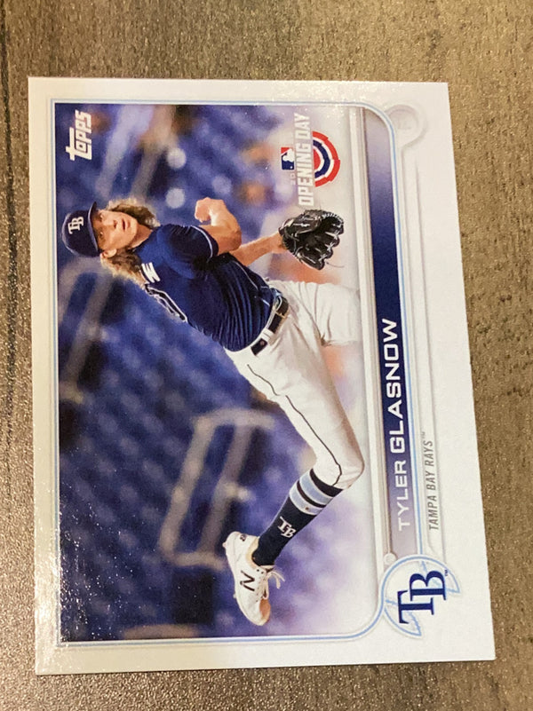 Tyler Glasnow Tampa Bay Rays MLB 2022 Topps Opening Day 90 