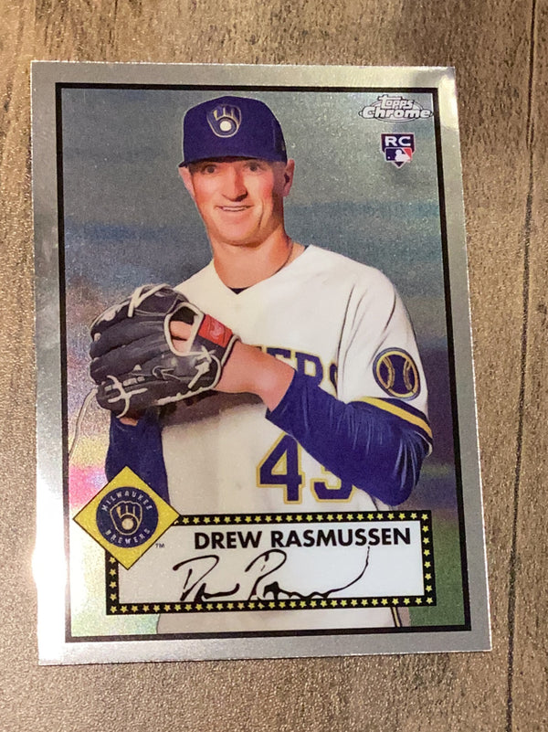 Drew Rasmussen Milwaukee Brewers MLB 2021 Topps Chrome Platinum Anniversary 62 