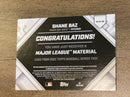 Shane Baz Tampa Bay Rays MLB 2022 Topps: Major League Material Relics Series Two MLM-SB MEM Topps
