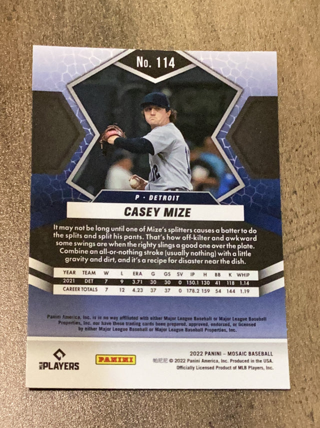 Casey Mize Detroit Tigers MLB 2022 Panini Mosaic 114 Panini