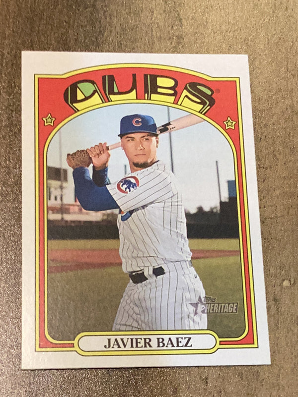 Javier Baez Chicago Cubs MLB 2021 Topps Heritage 51 