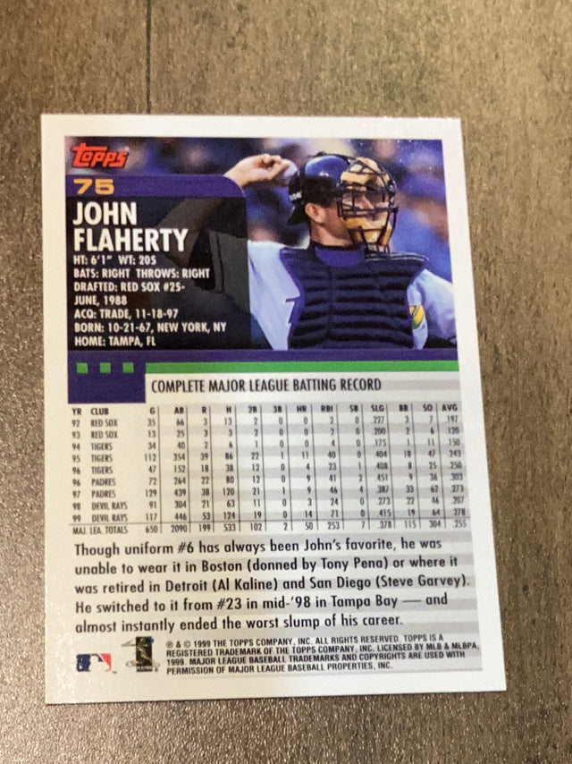 John Flaherty Tampa Bay Devil Rays MLB 2000 Topps 75 Topps