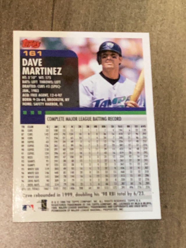 Dave Martinez Tampa Bay Devil Rays MLB 2000 Topps 161 Topps