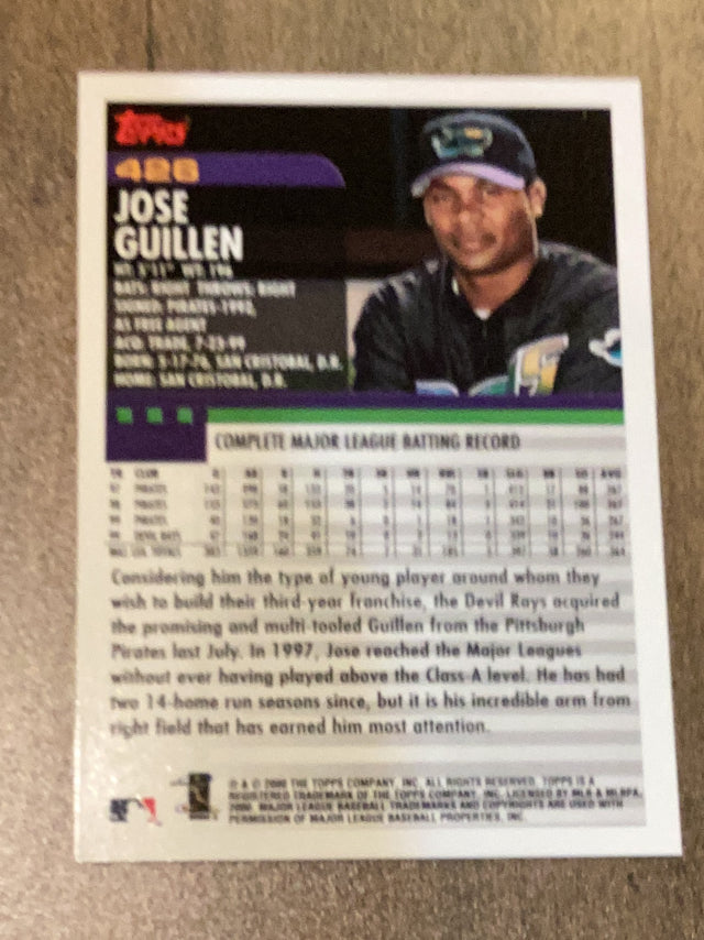 Jose Guillen Tampa Bay Devil Rays MLB 2000 Topps 426 Topps