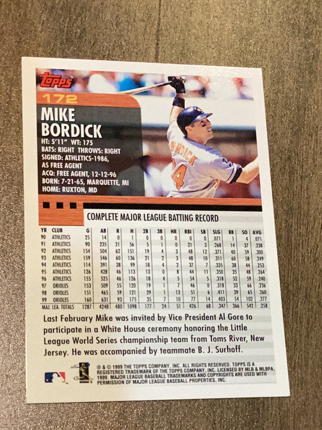 Mike Bordick Baltimore Orioles MLB 2000 Topps 172 Topps