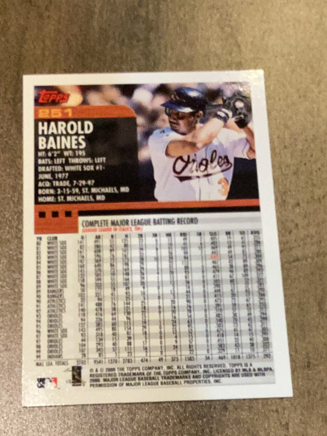 Harold Baines Baltimore Orioles MLB 2000 Topps 251 Topps