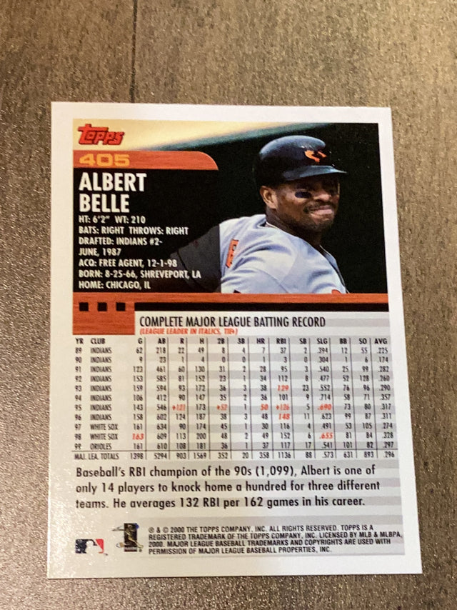 Albert Belle Baltimore Orioles MLB 2000 Topps 405 Topps