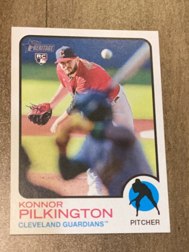 Konnor Pilkington Cleveland Guardians MLB 2022 Topps Heritage 633 RC