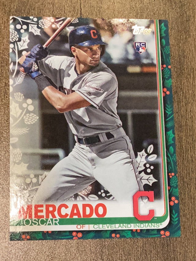 Oscar Mercado Cleveland Indians MLB 2019 Topps Holiday HW51 RC