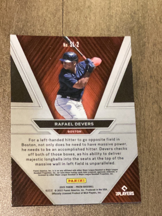 Rafael Devers Boston Red Sox MLB 2022 Panini Prizm: Sluggers Silver Prizm SL-2 Panini